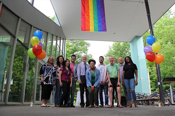 Pride and Trans flags fly over U of T