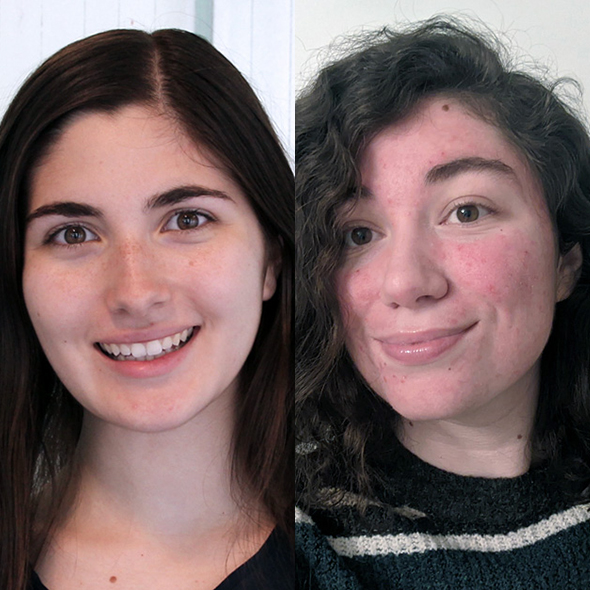   Emily Schwartzman (right) and A&S alumna and U of T grad student Michelle De Pol.