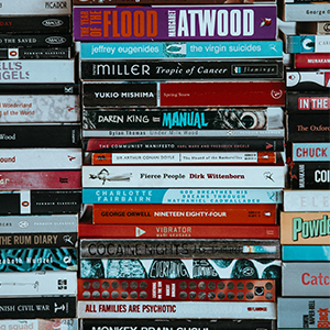 Stacks of books.